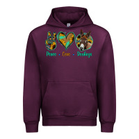 Mauve Wine Peace Love Donkeys Urban Hoodie - Bettercallsaul