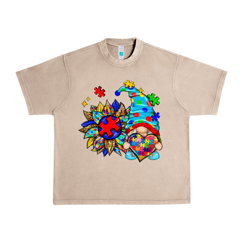 Autism Sunflower Gnome Urban Heavy Tee by Zillion Design Studio | Teevron