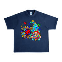 Navy autism sunflower gnome Urban Heavy Tee - Zillion Design Studio