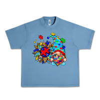 Pebble Blue autism sunflower gnome Urban Heavy Tee - Zillion Design Studio