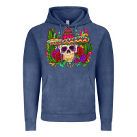 Vintage Denim mexican skull Vintage Hoodie - Zillion Design Studio