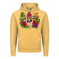 Vintage Mustard mexican skull Vintage Hoodie - Zillion Design Studio