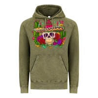 Vintage Olive mexican skull Vintage Hoodie - Zillion Design Studio