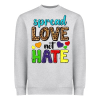 Heather Grey spread love not hate Heavyweight Sweatshirt - texasbilliewilder