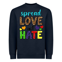 Navy spread love not hate Heavyweight Sweatshirt - texasbilliewilder