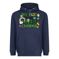 Navy my dog is my lucky charms Heavyweight Hoodie - MaliasSmallBusiness