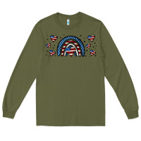 Army Green american flag rainbow 16oz libbey cup Long Sleeve Tee - HRA Design Shop