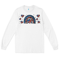 White american flag rainbow 16oz libbey cup Long Sleeve Tee - HRA Design Shop