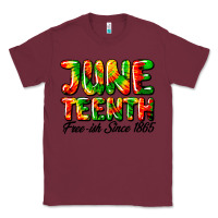 Burgundy juneteenth free ish since 1865 Classic Tee - HRA Design Shop