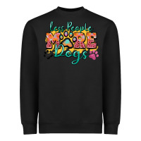 Black less people more dogs paw zillion Heavyweight Sweatshirt - Zillion Design Studio