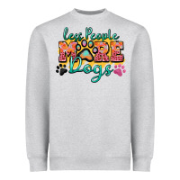 Less People More Dogs Paw Zillion Heavyweight Sweatshirt | Teevron