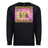Black mardi gras bead dogs Premium Sweatshirt - MaliasSmallBusiness