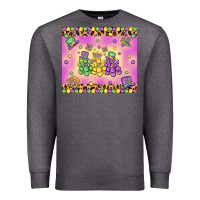 Charcoal Heather mardi gras bead dogs Premium Sweatshirt - MaliasSmallBusiness