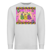 Dove Grey mardi gras bead dogs Premium Sweatshirt - MaliasSmallBusiness
