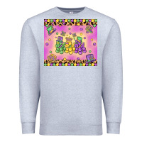 Heather Grey mardi gras bead dogs Premium Sweatshirt - MaliasSmallBusiness