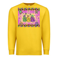 Lemon mardi gras bead dogs Premium Sweatshirt - MaliasSmallBusiness