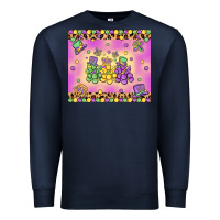 Navy mardi gras bead dogs Premium Sweatshirt - MaliasSmallBusiness