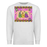 Oatmeal Heather mardi gras bead dogs Premium Sweatshirt - MaliasSmallBusiness