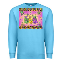 Ocean Blue mardi gras bead dogs Premium Sweatshirt - MaliasSmallBusiness