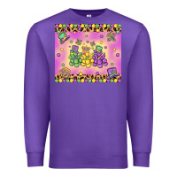 Purple mardi gras bead dogs Premium Sweatshirt - MaliasSmallBusiness