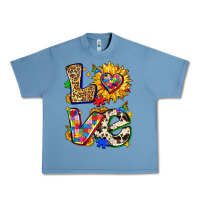 Pebble Blue autism love Urban Heavy Tee - Zillion Design Studio