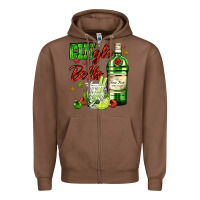 Chestnut gin`gle bells with bottle and cocktail Zipper Hoodie - AdoDesignShop