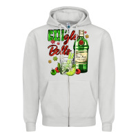 Gin`gle Bells With Bottle And Cocktail Zipper Hoodie | Teevron