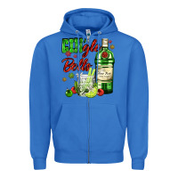 True Royal gin`gle bells with bottle and cocktail Zipper Hoodie - AdoDesignShop