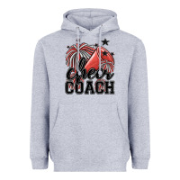 Heather Grey cheer coach Heavyweight Hoodie - MaliasSmallBusiness
