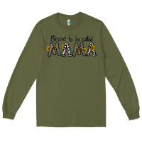 Army Green blessed to be called mama Long Sleeve Tee - CowhideDigitalArt