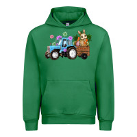 Emerald easter tracktor bunny carrot flowers  egg Urban Hoodie - RanaPortraitStore
