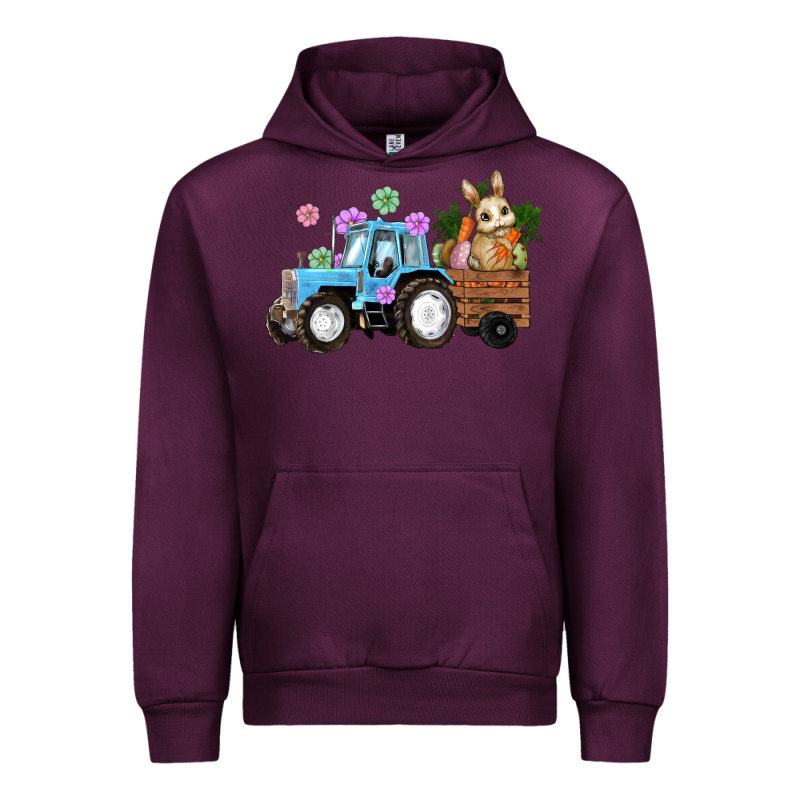 Easter Tracktor Bunny Carrot Flowers  Egg Urban Hoodie by RanaPortraitStore | Teevron