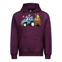 Mauve Wine easter tracktor bunny carrot flowers  egg Urban Hoodie - RanaPortraitStore