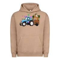 Pigment Burro easter tracktor bunny carrot flowers  egg Urban Hoodie - RanaPortraitStore