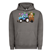 Pigment Tornado easter tracktor bunny carrot flowers  egg Urban Hoodie - RanaPortraitStore