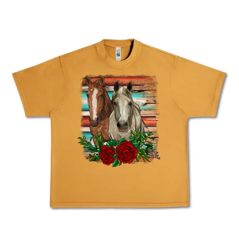 Horses With Roses Urban Heavy Tee by RanaPortraitStore | Teevron