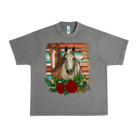 Tornado horses with roses Urban Heavy Tee - RanaPortraitStore