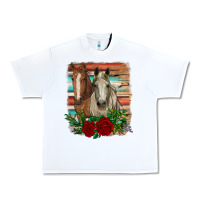 White horses with roses Urban Heavy Tee - RanaPortraitStore