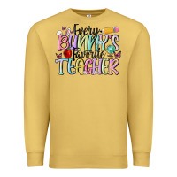 Antique Gold every bunnys favorite teacher Premium Sweatshirt - MaliasSmallBusiness
