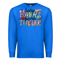 True Royal every bunnys favorite teacher Premium Sweatshirt - MaliasSmallBusiness