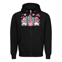 Black valentines day gnomes Zipper Hoodie - Jasminsmagicworld