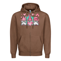 Chestnut valentines day gnomes Zipper Hoodie - Jasminsmagicworld