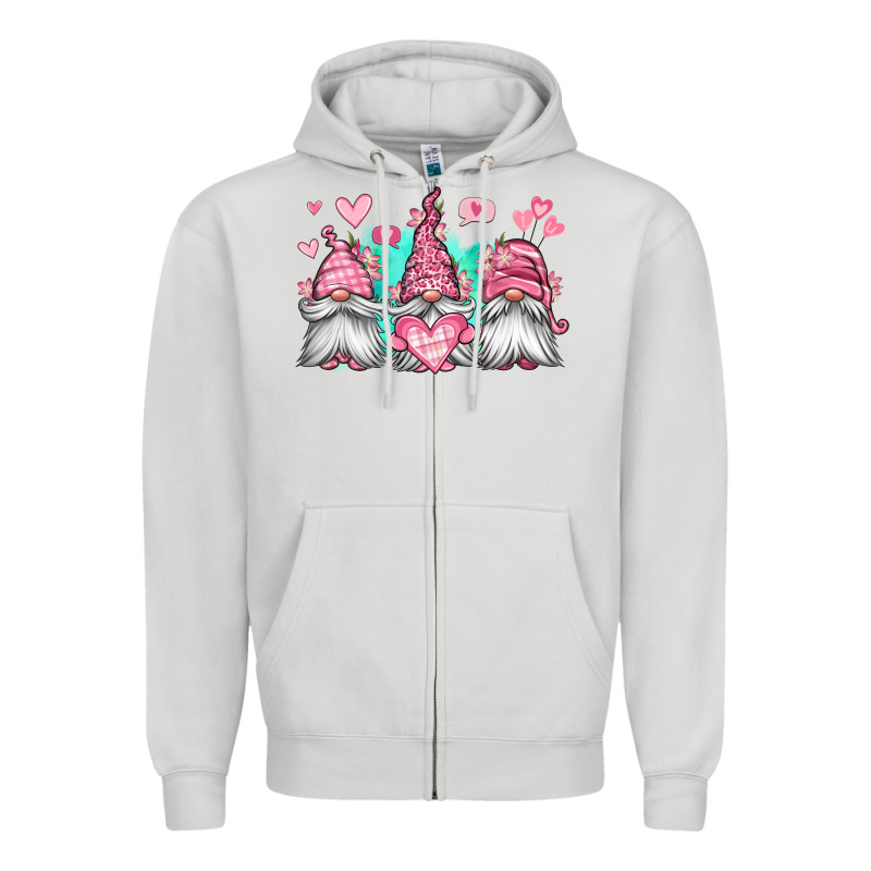 Valentines Day Gnomes Zipper Hoodie by Jasminsmagicworld | Teevron