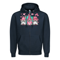 Navy valentines day gnomes Zipper Hoodie - Jasminsmagicworld