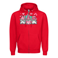 Red valentines day gnomes Zipper Hoodie - Jasminsmagicworld
