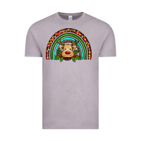Vintage Zinc reindeer rainbow christmas Vintage Tee - RanaPortraitStore