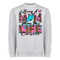 Heather Grey being a mom makes my life complete Heavyweight Sweatshirt - Zillion Design Studio