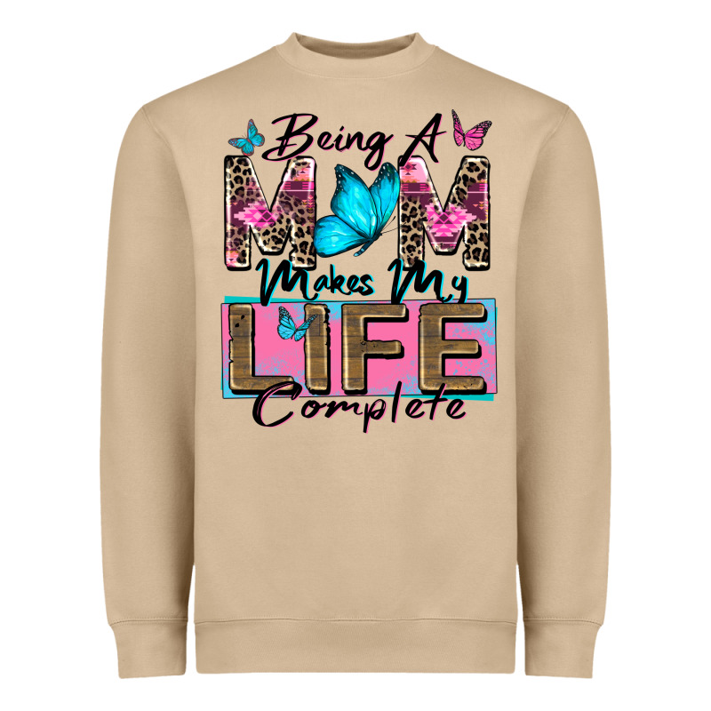 Being A Mom Makes My Life Complete Heavyweight Sweatshirt by Zillion Design Studio | Teevron