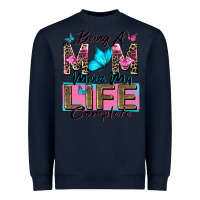 Navy being a mom makes my life complete Heavyweight Sweatshirt - Zillion Design Studio