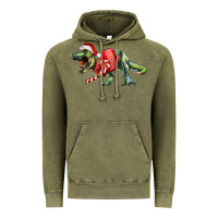 Vintage Olive t rex christmas Vintage Hoodie - RanaPortraitStore